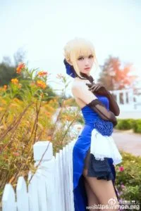 【COS】《Fate》saber-蓝礼服 cn:鳗鱼霏儿