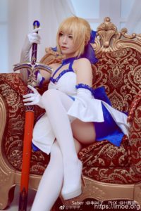 【COS】十周年纪念Ver《Fate》Saber蓝百合cosplay欣赏
