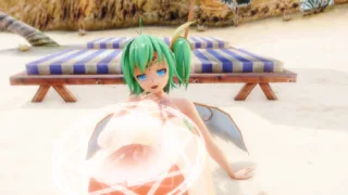 【MMD】海滩把妹王、土肥圆和妖精女、海滩上的为爱鼓掌