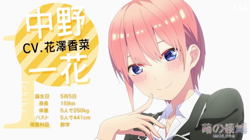 漫改TV动画《五等分的新娘∬》角色PV &ldquo;一花篇&rdquo;公开，2021年1月播出- 萌の领域