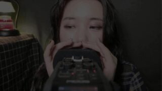 【ASMR】韩国女主播舔耳