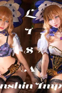 已补【COS】雨波_HaneAme -  原神丽莎 性感内衣 [57P-130MB]度盘