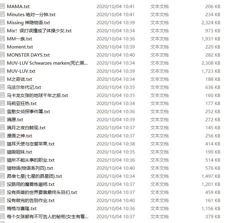 【轻小说】 轻小说txt版合集 【度盘秒传/766MB 】 — 第 2 张