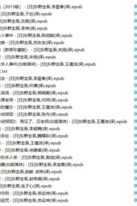 【文学】东野圭吾91部作品集epub【度盘秒传】
