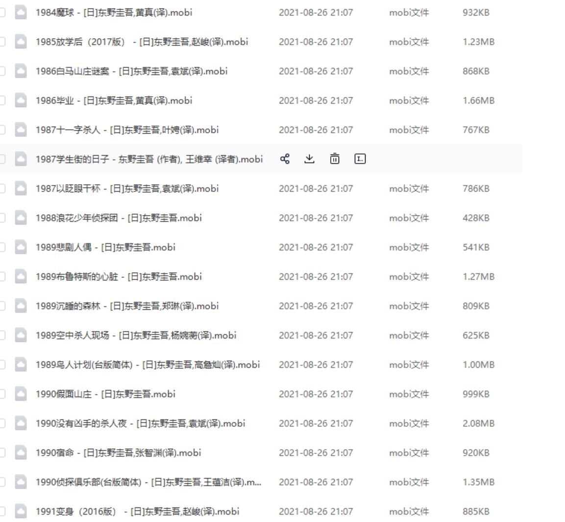【小说】东野圭吾小说集 mobi格式 【小说】东野圭吾小说集 mobi格式