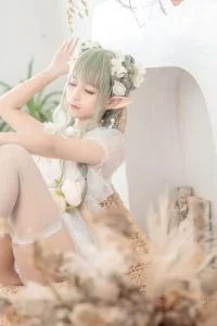 【COS】蠢沫沫最新一套《尖耳国度》绿精灵（以后还是发免币吧）