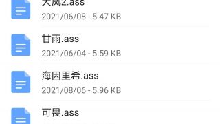 【字幕文件】个人制作的rinhee、luminous、养鸡场部分动画的字幕