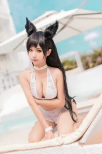 【写真】高质量coser@蠢沫沫 – 爱宕-犬泳装【37P/506M】【度盘】
