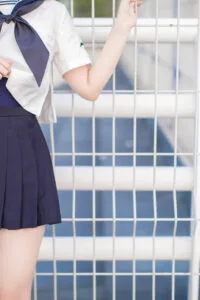 【Cosplay】雯妹不讲道理 - JK 白丝 死库水
