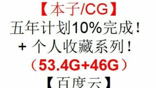 【本子/CG】五年计划10%完成！+ 个人收藏系列！（53.4G+46G）【度盘云】