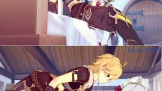 【3D动画】 Noelle and Aether have Intense Sex in the Bedroom. - Genshin Impact Hentai【秒传】
