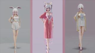 【MMD】布料 弱音 -寄明月(三合一)【Alist/1.35G】