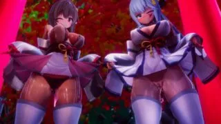 【3D/MitsuboshiL】阿库娅与惠惠巫女服舞啪【度盘/1.2G】