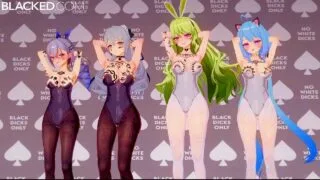 【3D/托尼带水】QoS布洛妮娅格蕾修银狼梅比乌斯媚黑淫啪【度盘/75M】
