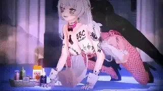 【MMD】【中文/媚黑/新作】 法國原神糕手 3月作品 三蹦子同人:德丽莎媚黑QQS 【度盘/700M】