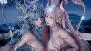 【3D】【无修/CV】 Elarbaby:D42 嫦娥&玉兔 性感女神姐妹花强制榨取精华 【度盘/4.4G】