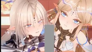 【MMD】【中字/步兵】sleeping 4月作品:鸣潮 -卡提希娅+芙露德莉斯 3P  【1v】 【度盘/400M/CV】