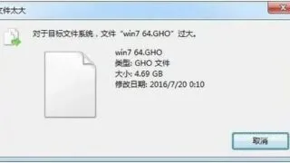【技术教程】解决目标文件过大无法复制到U盘的问题