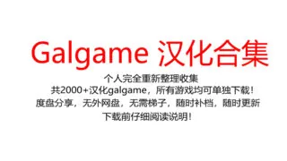 【ADV】中文化视觉小说游戏（galgame）2267部合集【度盘/5.5TB】