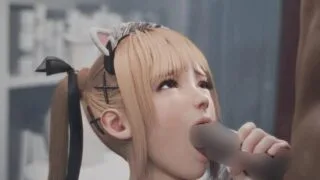 【3D】【无修/CV】 lewdgazer 5月新作:玛莉萝丝 性感女神女仆装口交侍奉颜射吞精 【654M/UC】