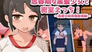 【SLG】【AI汉化/像素动态】 青春期的黑发少女与密室性爱 盛夏的体育馆仓库 AI汉化版 【度盘/300M】
