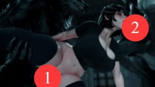 【3D】【无修/CV】【Rekin】 8月新作 黑丝御姐被狼人前后夹击巨根 【72M/UC】