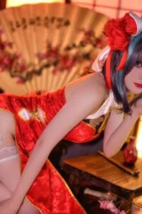 【cos写真/20P】zyra秋 - 碧蓝航线 柴郡 红旗袍 【度盘/ 177M】