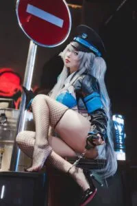 【cos写真】宮本桜 宫本樱樱饼 - 交错战线 刃齿 女警【22P/度盘/380M】