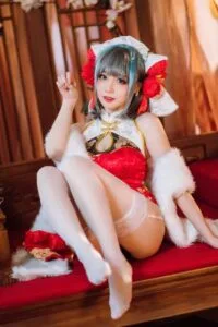 【cos写真】焖焖碳 - 碧蓝航线 柴郡旗袍【29P/度盘/510M】