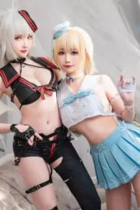 Momoko葵葵 - &瓜希酱 FATE 黑白贞德 [60P 820M]