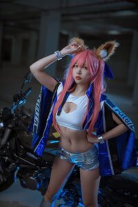 【cos写真】二佐Nisa - 玉藻前赛车服【30P/度盘/202M】
