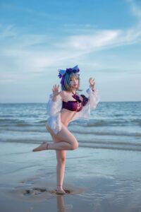 【cos写真】二佐Nisa - 碧蓝航线 柴郡泳装【30P/度盘/375M】