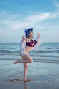 【cos写真】二佐Nisa - 碧蓝航线 柴郡泳装【30P/度盘/375M】