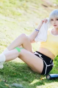 【cos写真】瓜希酱 - 灵笼 白月魁 运动服【15P/度盘/51M】