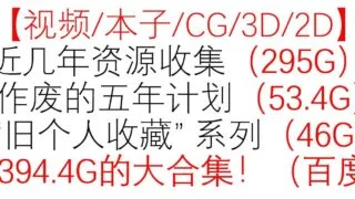 【视频/本子/3D/2D/CG】近年来收集的资源+过去的（已作废）五年计划+“旧个人收藏”系列（295G+53.4G+46G）【度盘云】