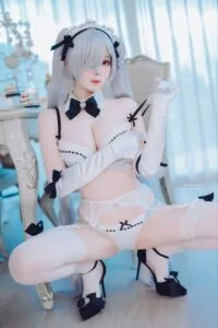 【cos写真】霜月shimo - NIKKE 灰姑娘女仆装 VOL.2【33P/度盘/38M】