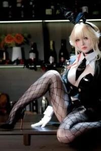 【cos写真】半半子 - Nikke胜利女神 爱德兔女郎【62P1V/度盘/436M】