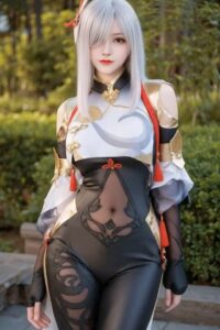 【COS/AI/申鹤的狗】 申鹤真人脱衣2V【度盘+夸克/14.35M】