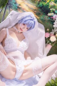 【cos写真】千反田鹿子 - EVA 绫波丽花嫁【52P/度盘/702M】