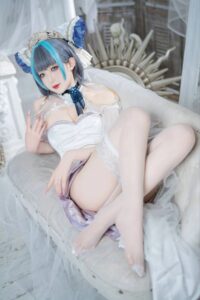 【cos写真】封疆疆v - 碧蓝航线 柴郡誓约礼服【18P/度盘/182M】