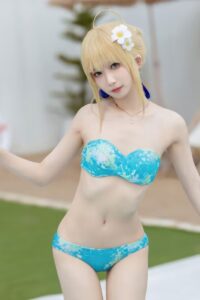 【COS】封疆疆v - FGO Saber泳装【49P/度盘/405M】