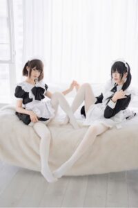 【写真】轩萧学姐&十万珍吱伏特 - 双人女仆【110P1V/度盘/1.27G】