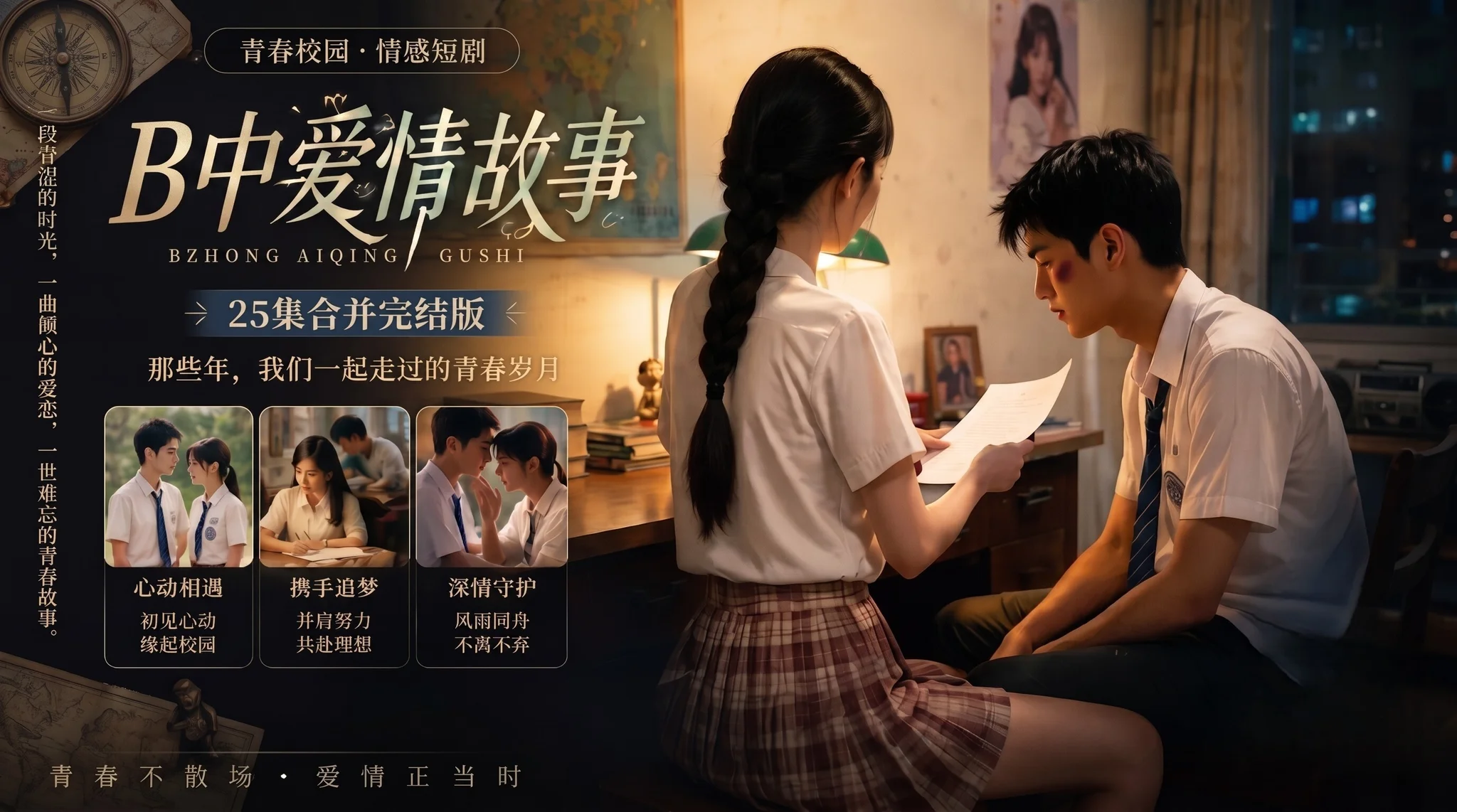 【里番】高三爱情故事（B中爱情故事） 原档无水印 包含IF线全集【度盘/15.3G/EP1-41】